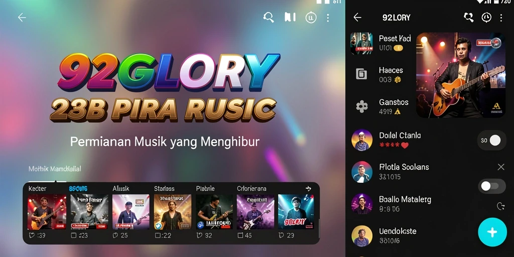 Screenshot gameplay <strong>92GLORY</strong> menampilkan aksi seru permainan musik.