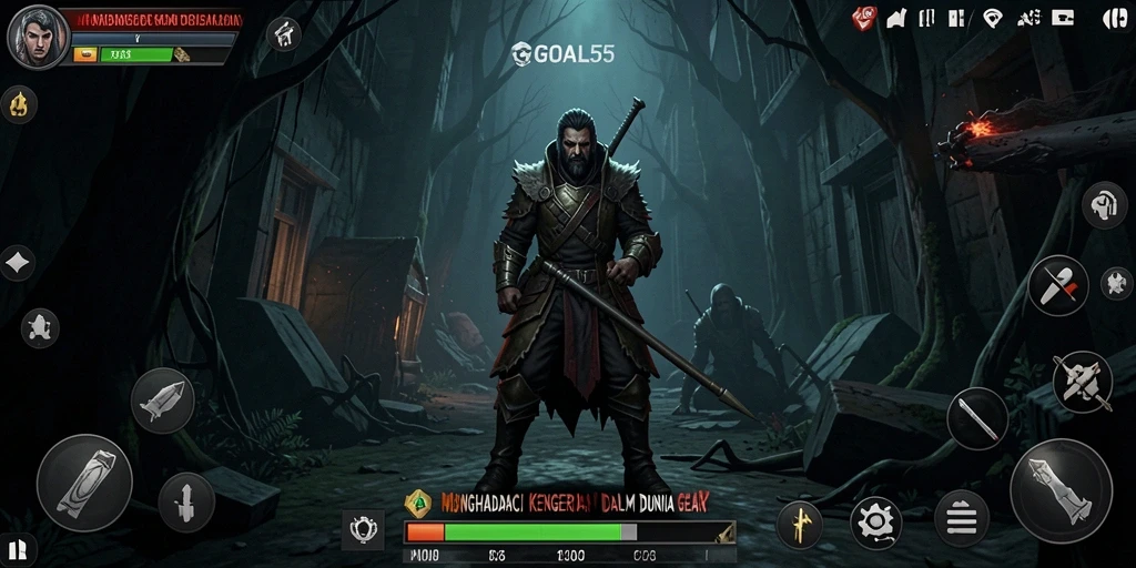 Screenshot GOAL55 menampilkan momen menegangkan dalam gameplay Horror.