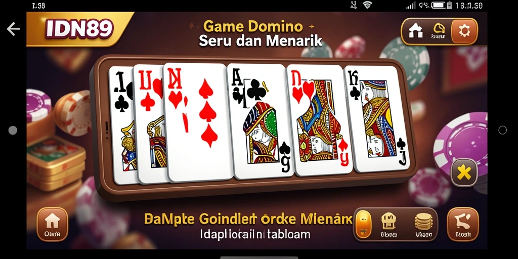 Screenshot IDN89 menampilkan gameplay seru permainan Domino.