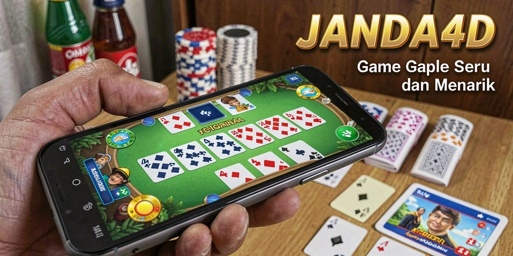 Tampilan gameplay menarik dari JANDA4D dengan suasana permainan Gaple.
