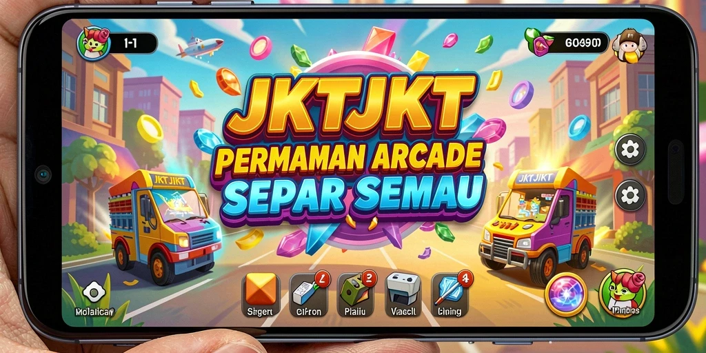 Tampilan gameplay seru JKTJKT dengan aksi arcade yang menegangkan.