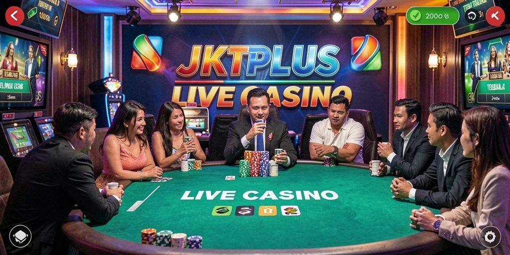 Tampilan gameplay seru di JKTPLUS Live Casino.