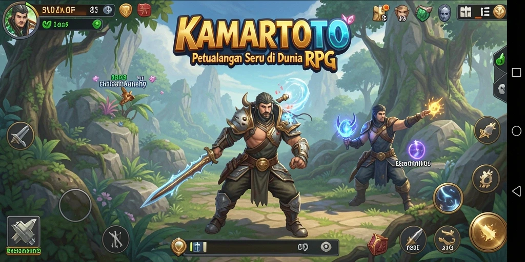Gameplay mendebarkan di dunia RPG KAMARTOTO.