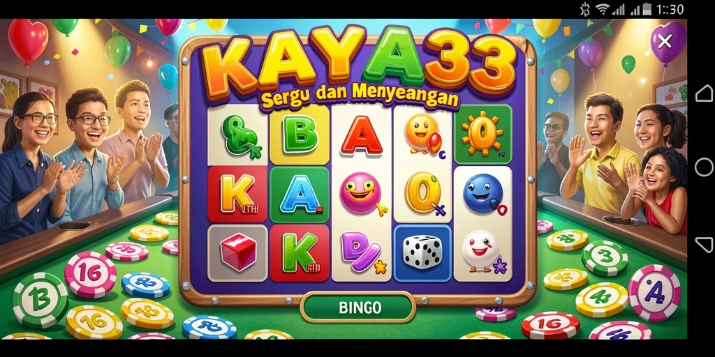 Gameplay KAYA33 Bingo yang menarik dan penuh warna.