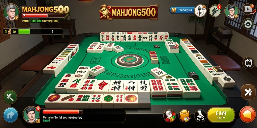 Tampilan gameplay <strong>MAHJONG500</strong> yang menampilkan momen menarik saat bermain Idle.