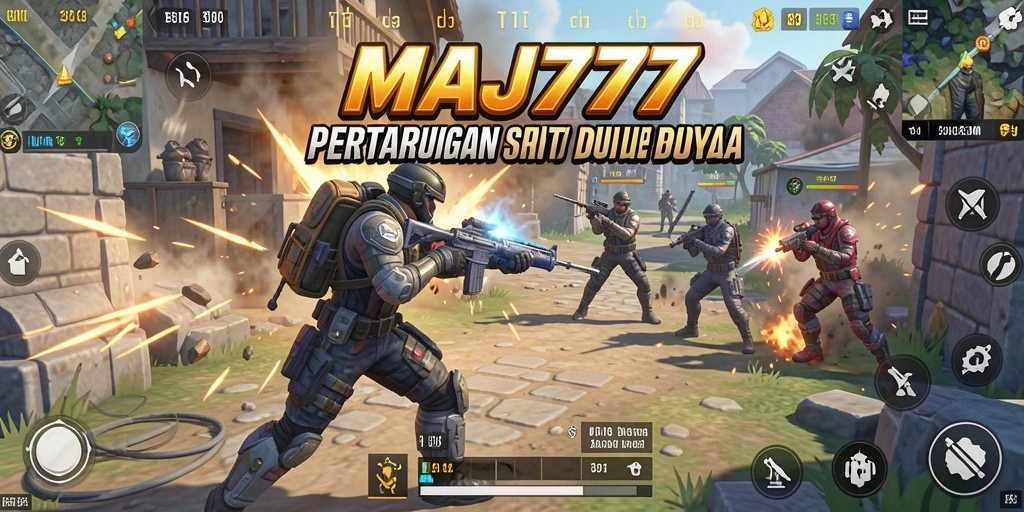 Screenshot gameplay MAJ777 yang menampilkan aksi Battle Royale yang mendebarkan.
