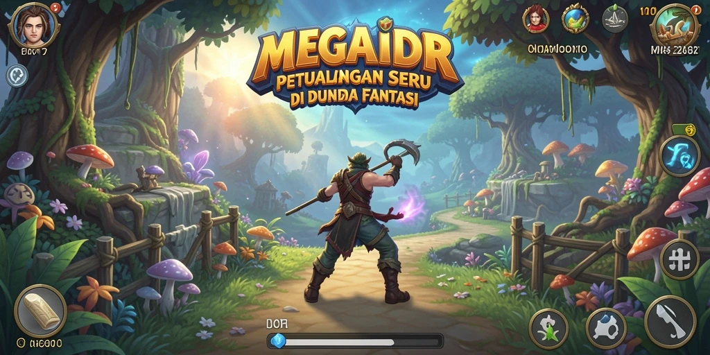 Screenshot gameplay MEGAIDR yang menampilkan petualangan seru.