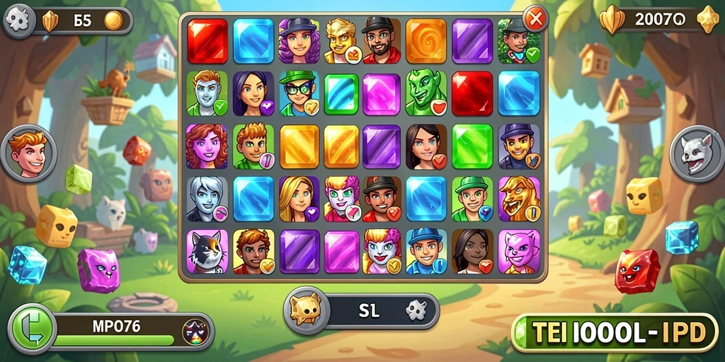 Tampilan gameplay seru MPO76 dengan grafis menarik dan tantangan Match-3.