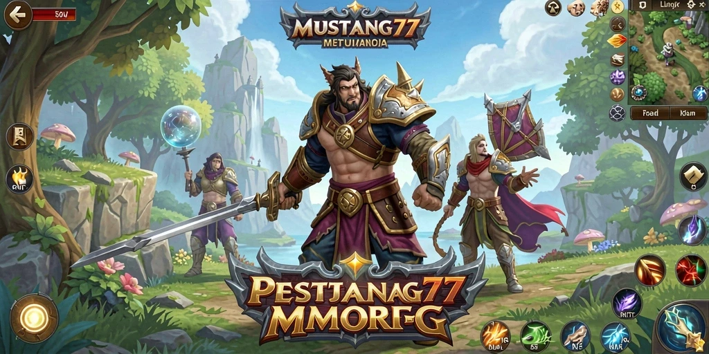 Screenshot gameplay menunjukkan petualangan seru dalam MMORPG.