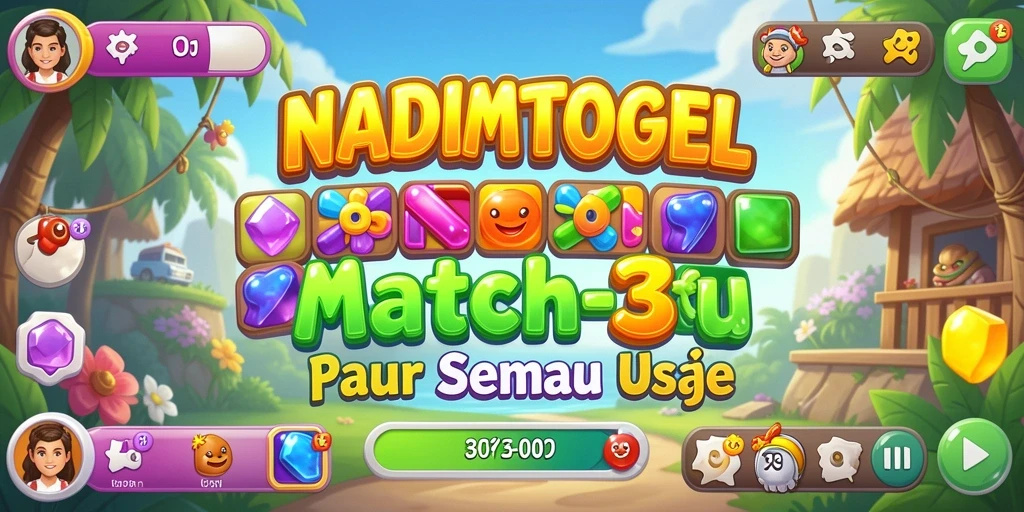 Tampilan gameplay NADIMTOGEL dengan elemen warna-warni yang ceria.