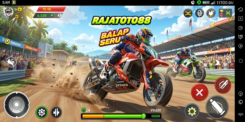 Gameplay balap seru dan penuh aksi di RAJATOTO88.