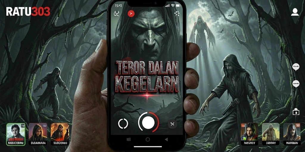 Tampilan gameplay menegangkan di RATU303 dengan suasana Horror yang mencekam.