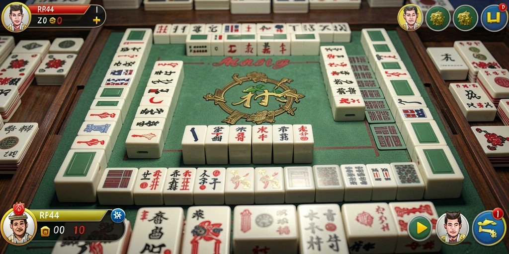 Tampilan gameplay Mahjong RR44 yang menarik dan seru.
