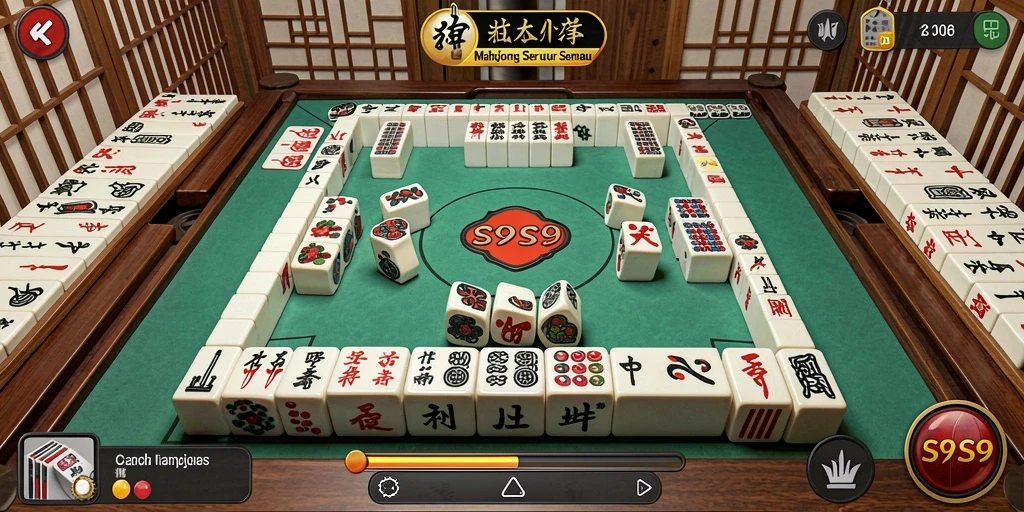 Tampilan gameplay S9S9 yang menyenangkan saat bermain Mahjong.
