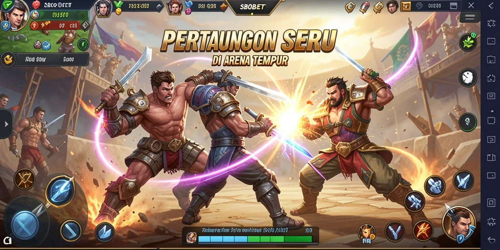 Tampilan permainan Fighting SBOBET yang seru dan mendebarkan.