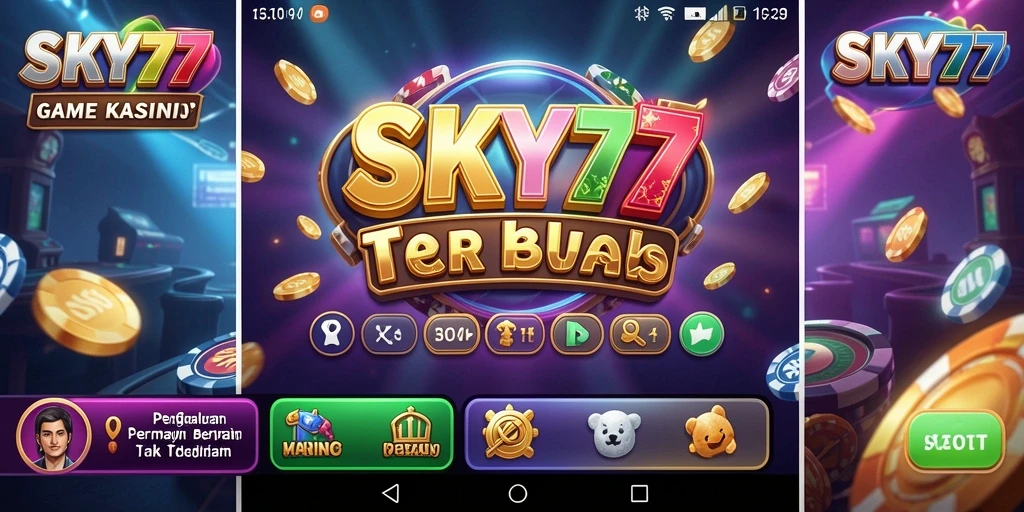 Tampilan menarik dari gameplay kasino SKY77 yang seru.