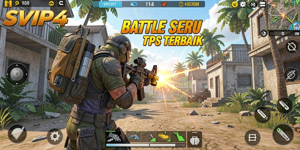 Tangkapan layar gameplay SVIP4 yang menampilkan aksi mendebarkan dalam TPS.