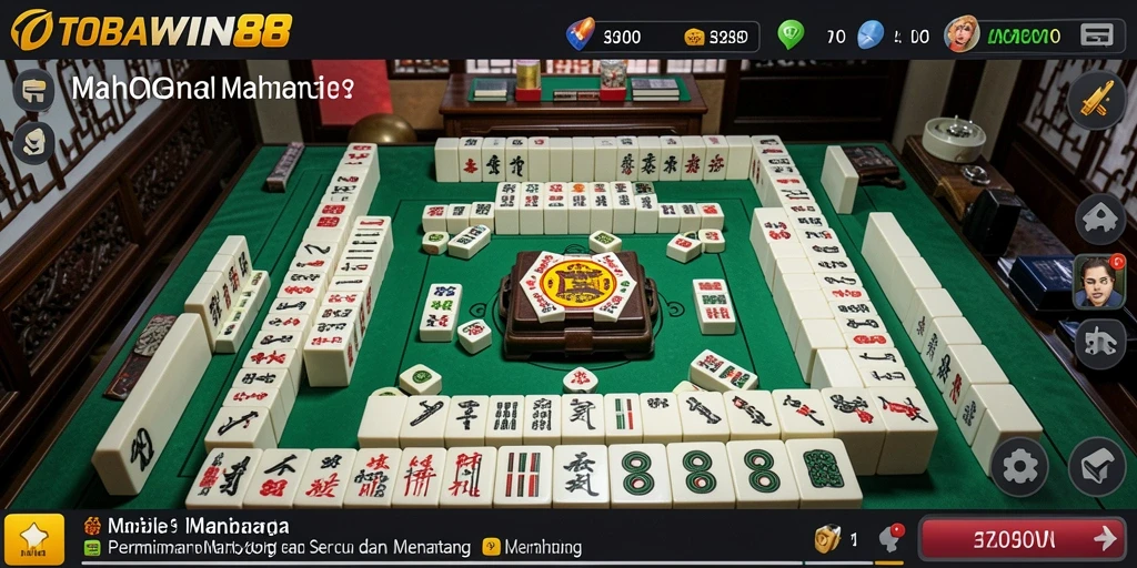 Screenshot gameplay TOBAWIN88 menampilkan aksi seru permainan Mahjong.