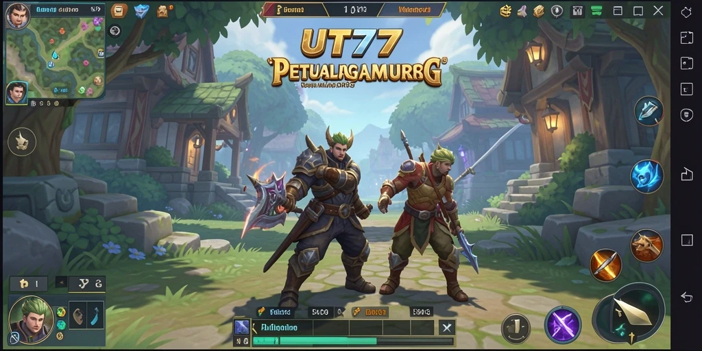 Tangkapan layar UT77 menampilkan aksi seru dalam dunia MMORPG.