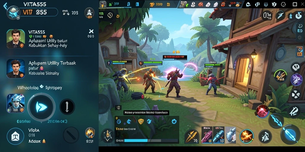 Screenshot VITA555 menampilkan antarmuka aplikasi Utility yang intuitif dan menarik.