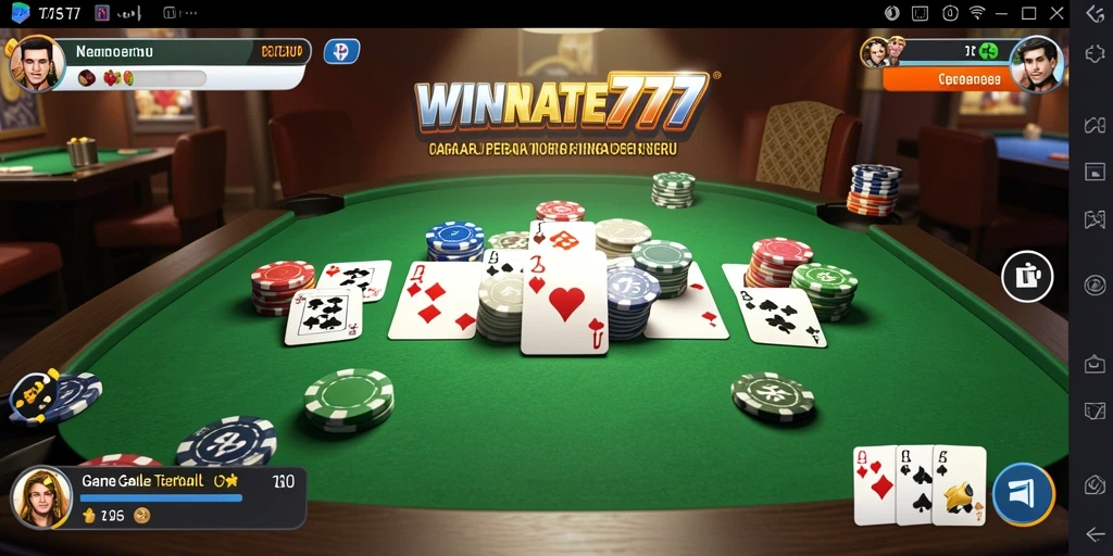 Screenshot gameplay WINRATE777 menampilkan suasana seru permainan Gaple.